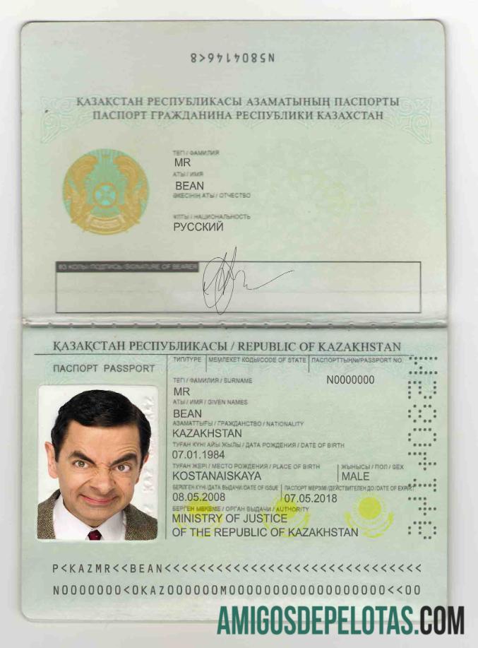 Passaporte do Cazaquistão (1991 2009) modelo